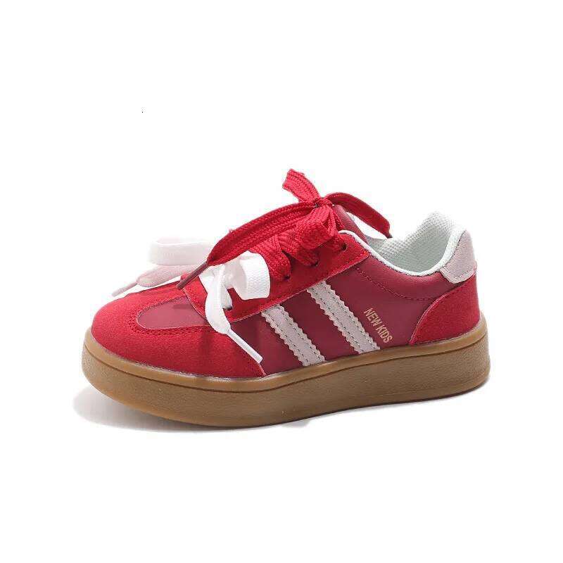 Children's Brand Design Stripes Casual Boys Girls Double Shoelace Sneakers Outdoor Walking Shoes Kids I02173 26Y0313