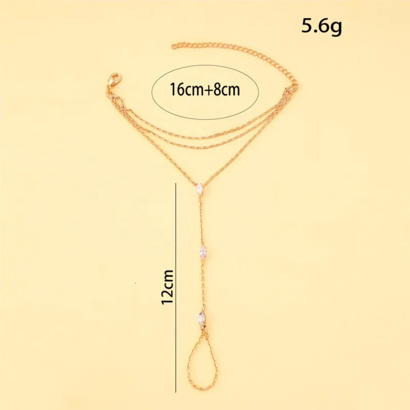 2pcs Elegant Sparkling Cubic Zirconia Multi-Layer Stacked Finger Ring Bracelet Set for Women Niche Trendy Bracelet Jewelry Gifts 260313