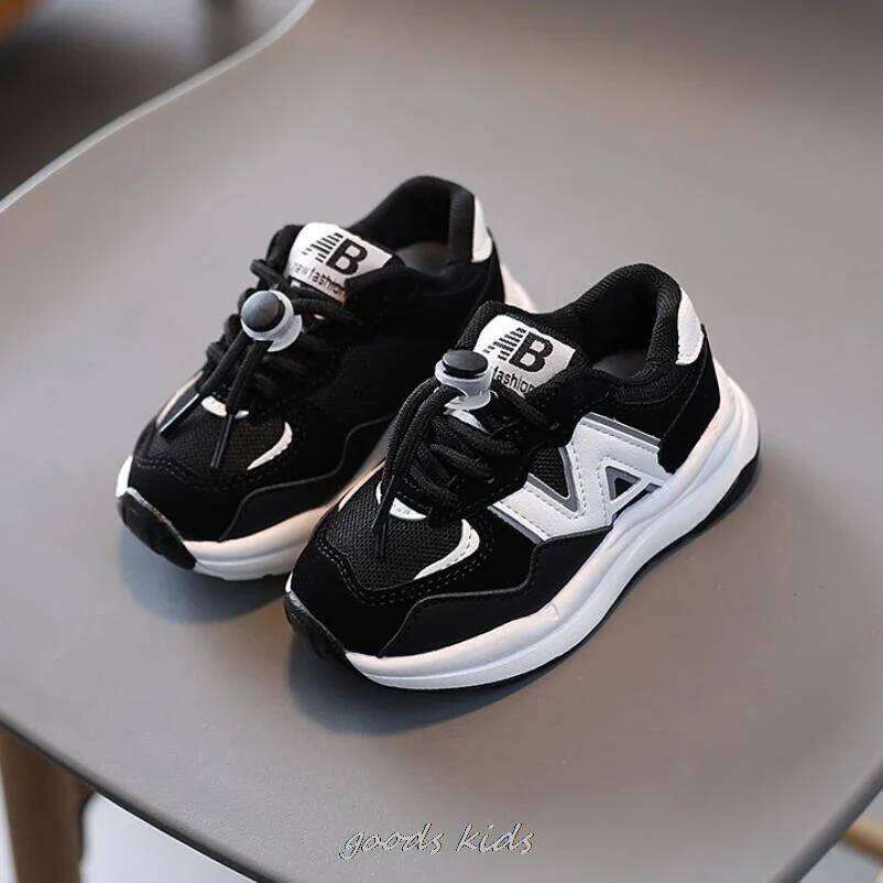 New Basket Kids Boys Non-slip for Children Sneakers Girls Shoes Anti-slippery Leather Running Footwear Trainers 26Y0313