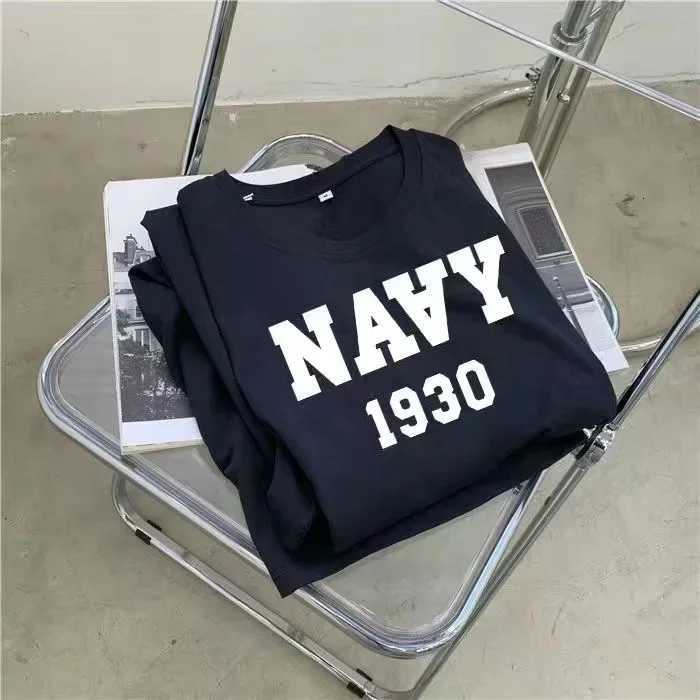 Summer Simple Casual Korean Fashion Letter Print Oversize Loose Round Neck Short Sleeve Dress for WomenT260314