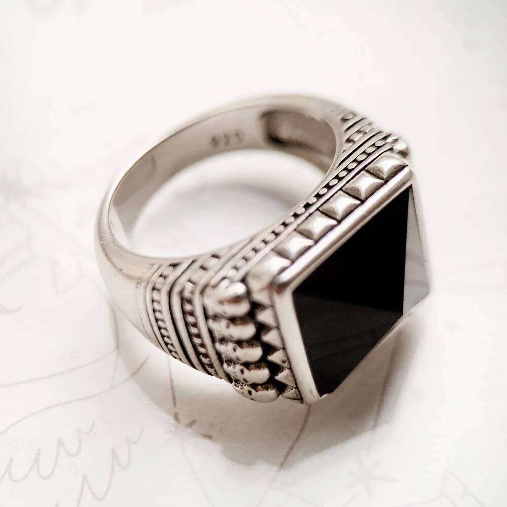 Cocktail Ring Ethno Skulls Black Europe Style Fine Jewelry For Men & Women Brand New Gift In 925 Sterling Silver H260312