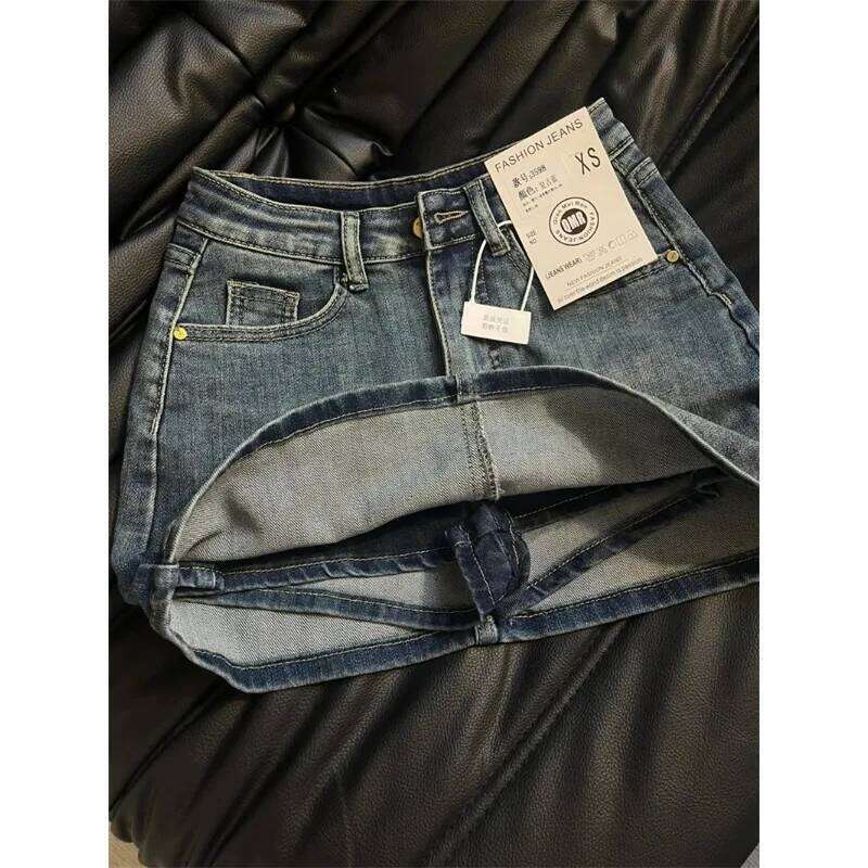 2025 Women's Blue A-line Denim Y2k Jean Shorts Skirts Harajuku 90s Vintage Mini Cowboy Skirt 2000s Fashion Clothes Summer Z260314