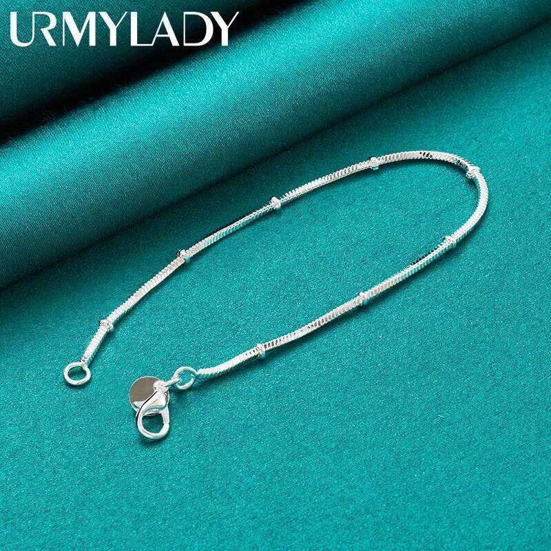 URMYLADY 925 Sterling Silver Snake Chain Bracelet For Women Men Fashion Wedding Party Gift Jewelry Z260313
