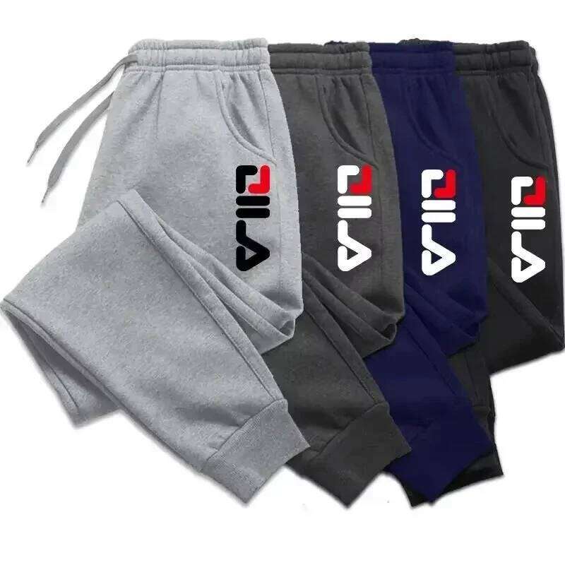 Autumn Winter Men's Joggers Drawstring Casual Pants Fleece Sweatpants Workout Running Gym Fitness Sports Trousers WK007 Z260315