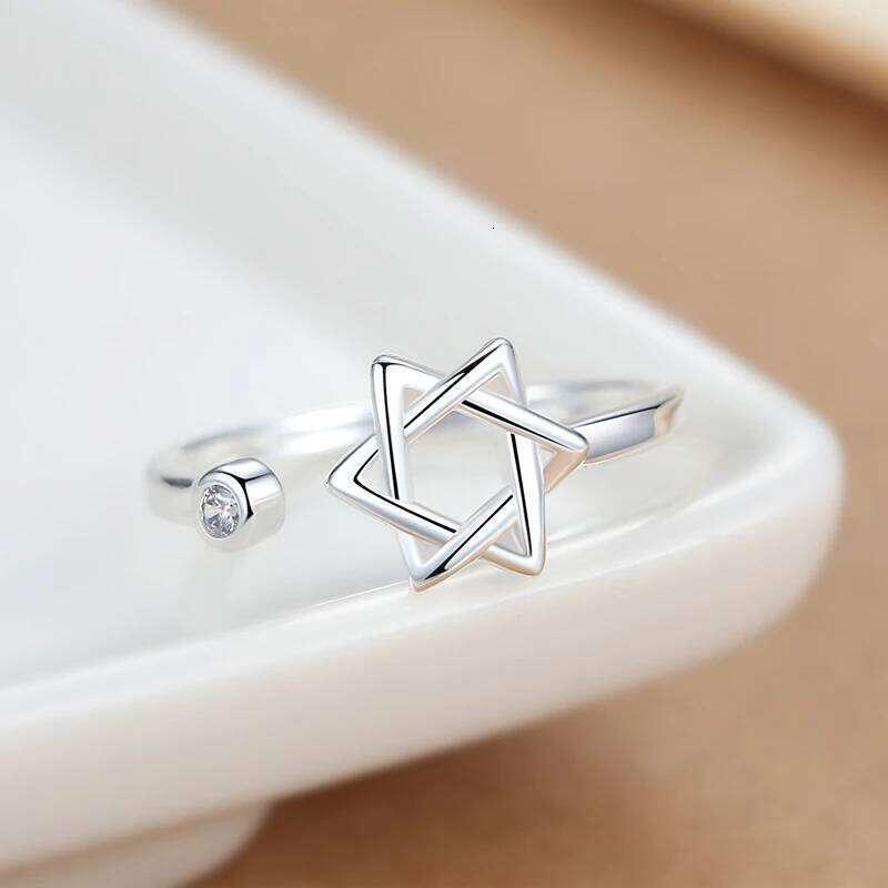 LYNNE Jewelry Fashion 925 Sterling Silver Hollow Star Zircon Rings Wholesale Women Trend Resizable CZ Ring Fine Birthday Gift H260312