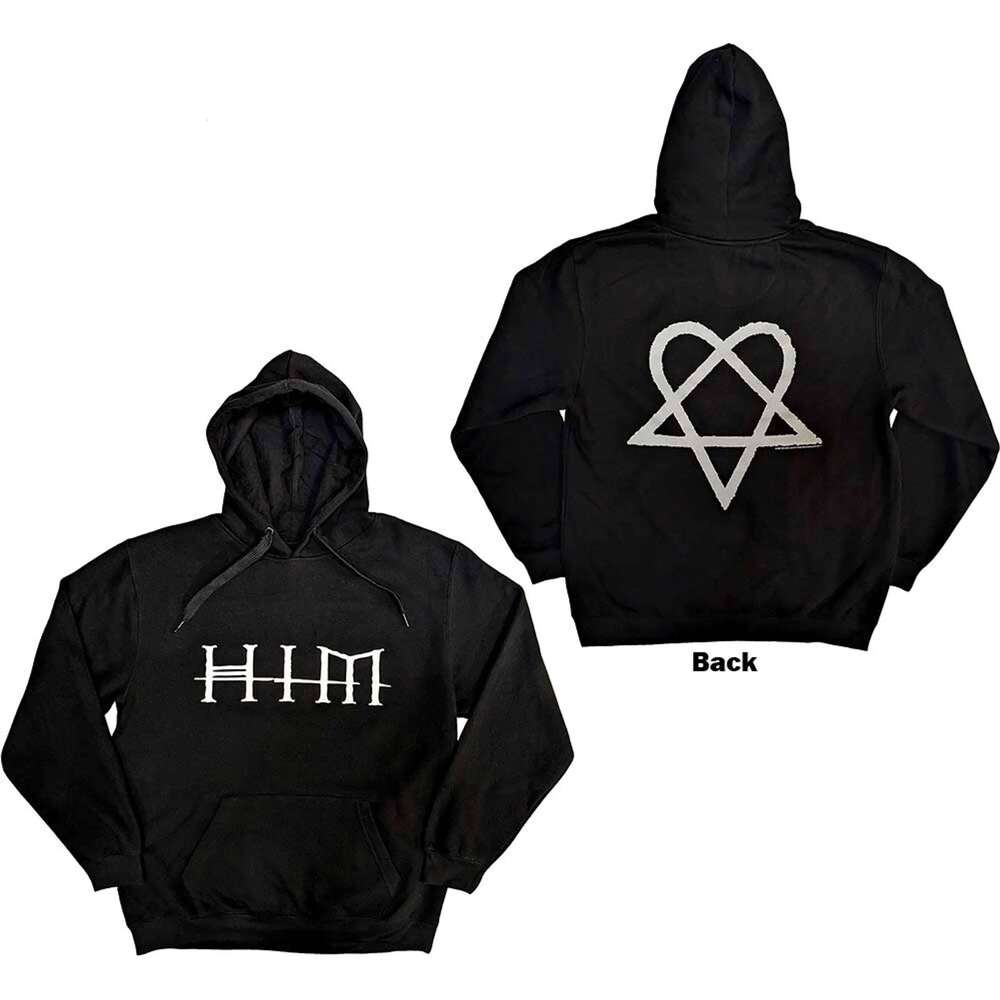 HIM Heartagram Symbol Hoodie, Metal Sweatshirt, Perfect for Fans Who Love Dark Romantic & Band Design Z260314
