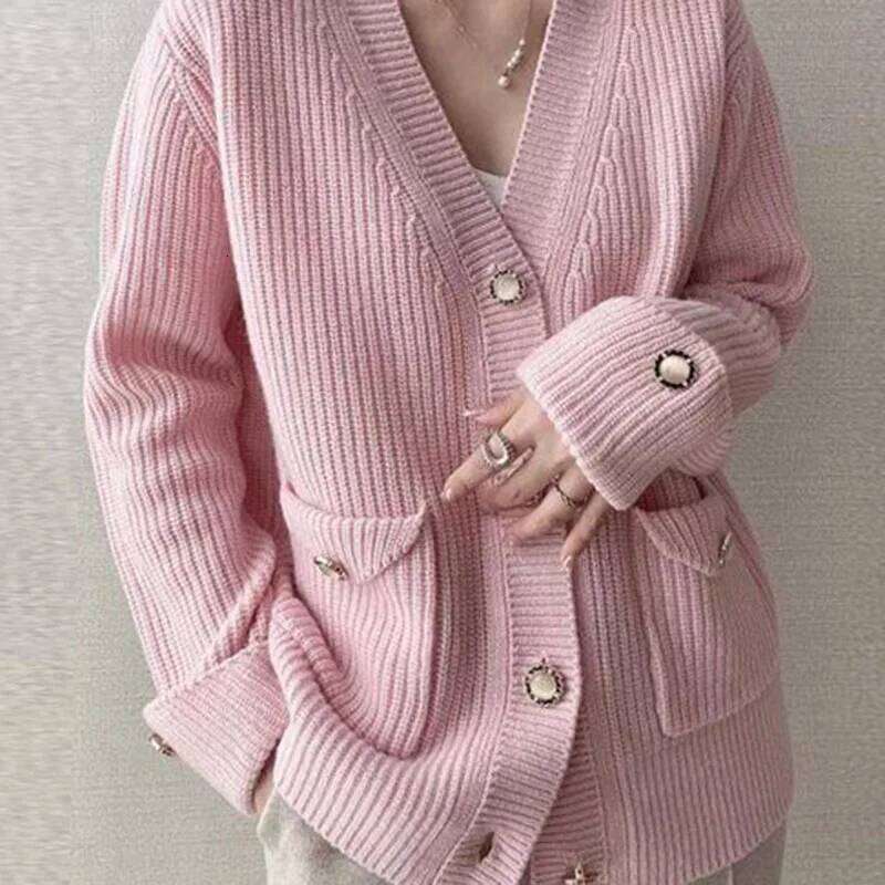 New Oversized Women's Sweater Cardigan Jacket Autumn Winter Loose Warm Coat Female Casual Knit Sweaters Outerwear 4XL Z260313