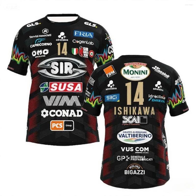 Men's T Shirts 2026Men Women No. 14 Volleyball Sir Safety Perugia Tshirt Match Clothes Beach Tee Male Ishikawa Home Champions