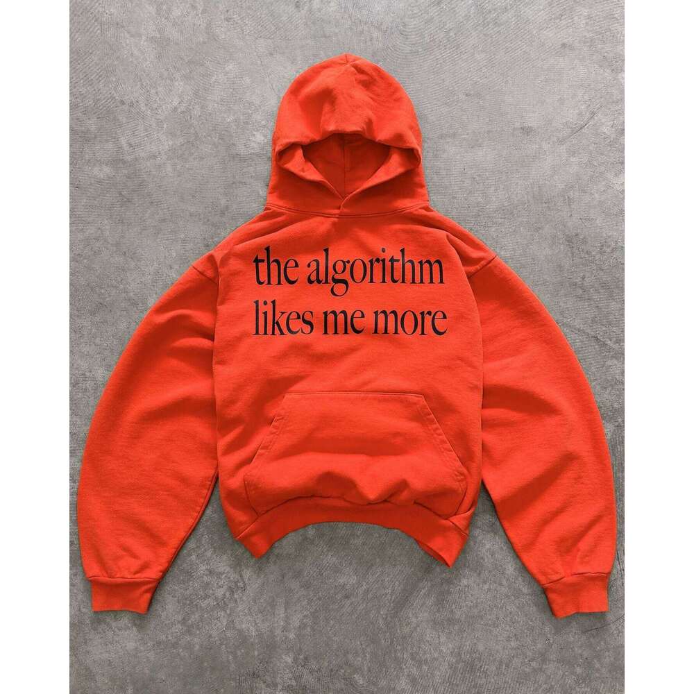 Dance Hip-hop Minimalist Oversized Long Sleeved Hooded Sweatshirt European American High Street Letter Design Top Z260314