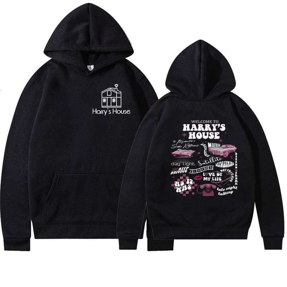 Vintage Hoodie Welcome To Harry's House HS Love on Tour Pullover Women Double-side Print Y2K Retro Trendy Hoodies Z260314