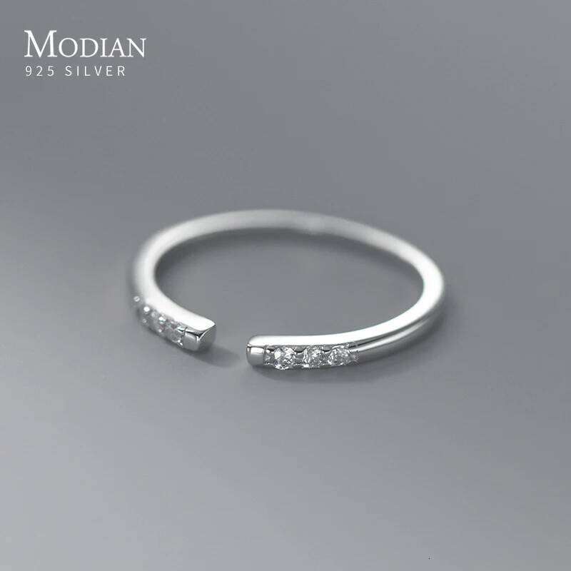 Modian Simple Charm Gold Color Ring 925 Sterling Silver Adjustable Equisite Party Female Rings Stackable Jewelry For Women Gifts H260312