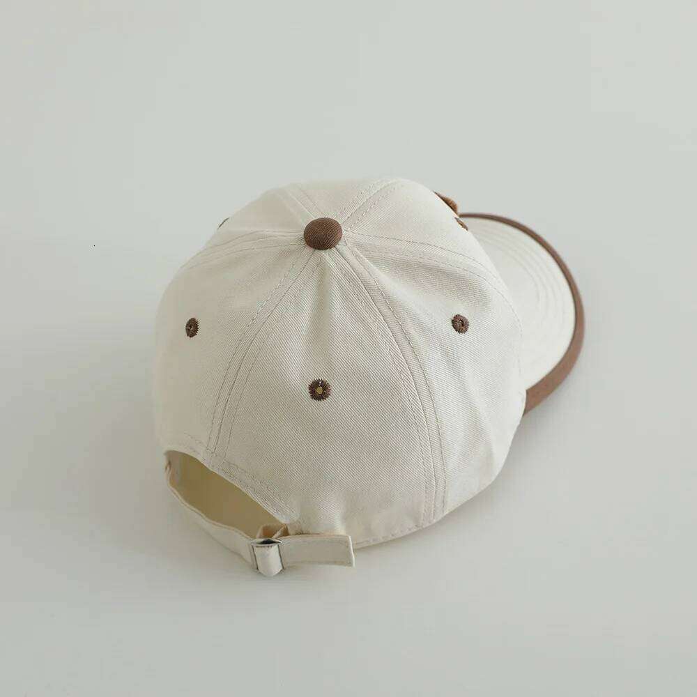 Children Baseball 52-54cm Cotton Spring Summer Cap for Kids Girl Boy Sun Hats Cute Bear Label Z260314
