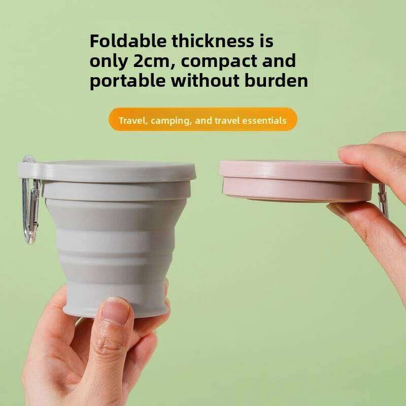 Silicone Collapsible Cup, Foldable Camping Cup,Reusable Portable Drink Cup/Mug for Hiking, Outdoors, Travel Z260314