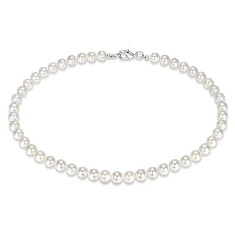 Pearl Simple Handmade Strand Bead Necklace 2022 New Trendy Men Jewelry for Women Girls Wedding Banquet Necklaces H260312