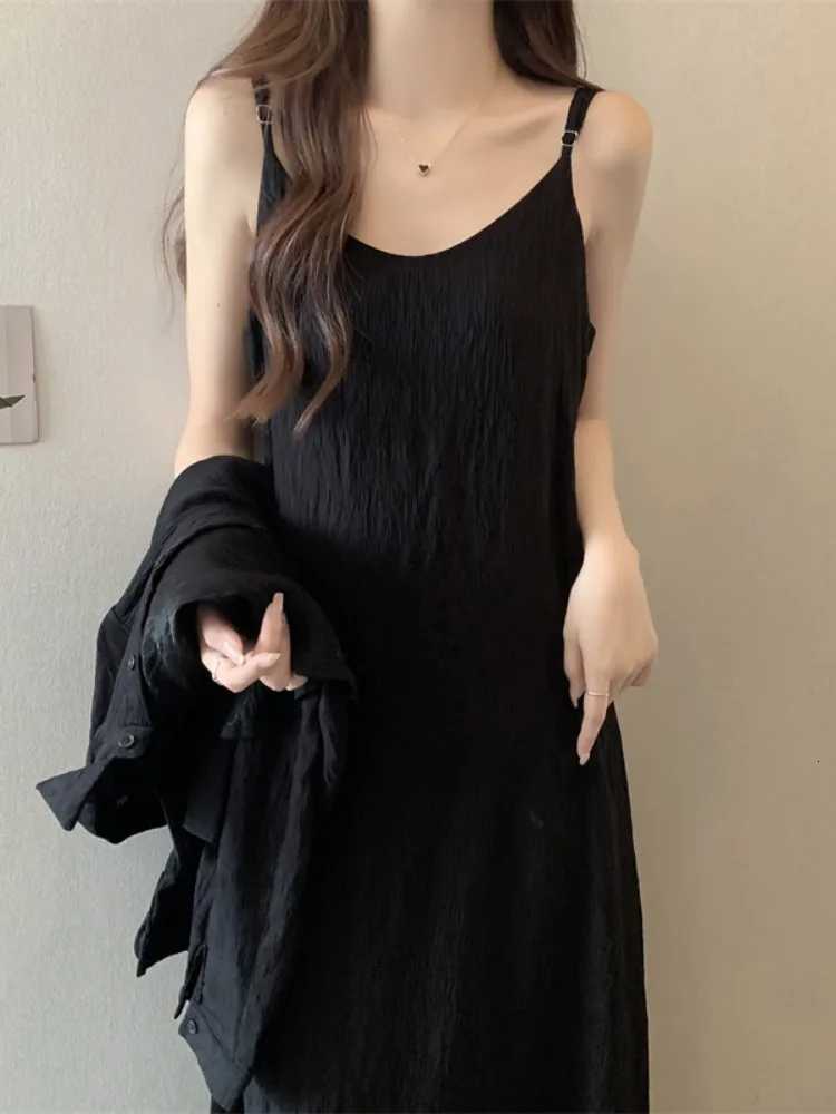 plus Size Summer Long Sve irt Early Spring New Sle Slimming Meat Covering Ele Strap Dr Two Piece Set Womens ClT260314