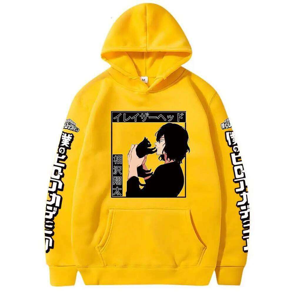 Anime My Hero Academia Aizawa Shouta Graphic Printed Hooded Men Women Long Sleeve Hooides Manga Harajuku Sweatshirt Pullover Z260315