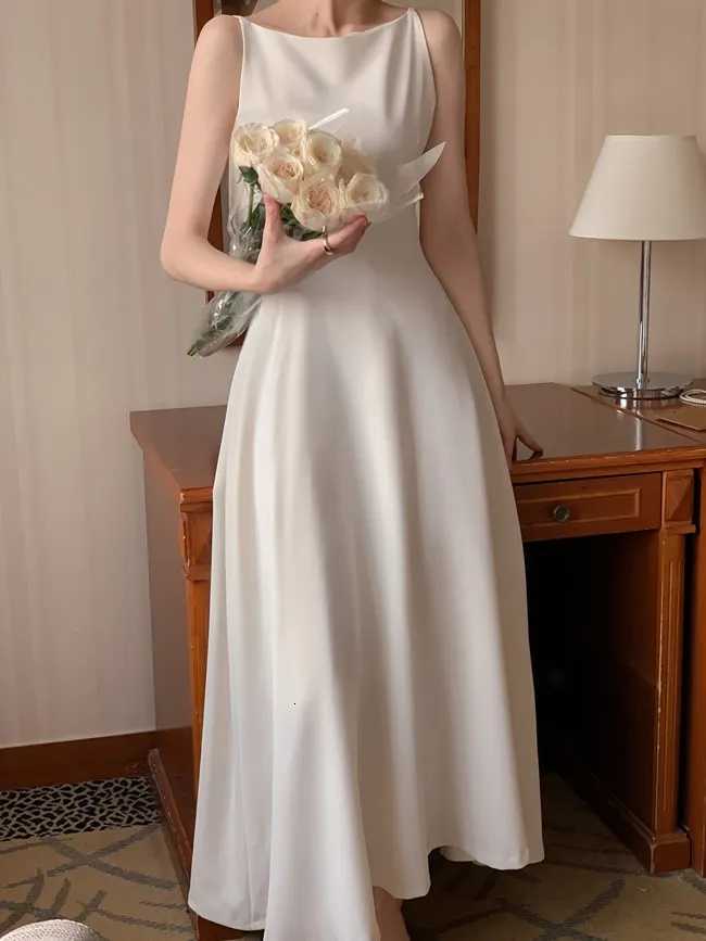 Ele Chic Long Svel Dr High Waist A-Line Silhouette Commute Sle Summer Collection Faionable oulder DesignT260314