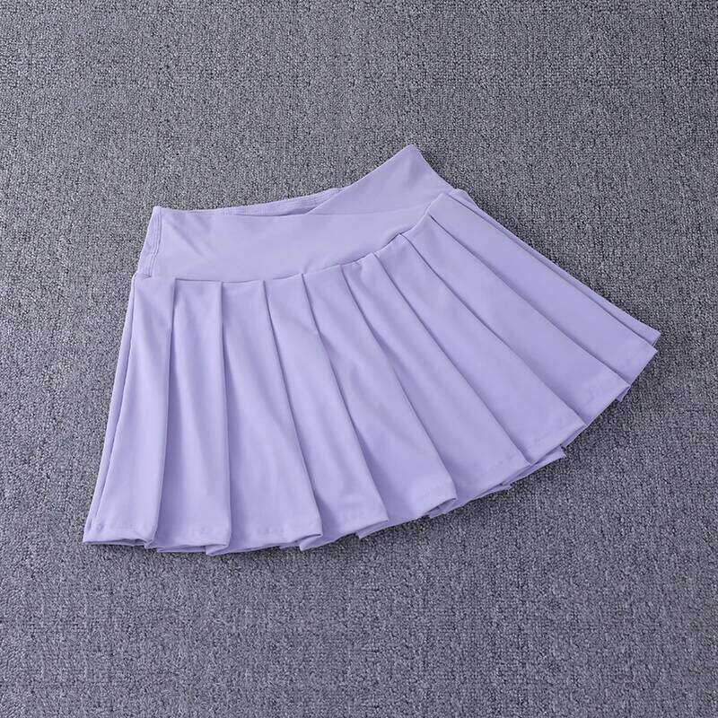 2024 New Best-Selling Pleated Nylon Spandex High Waisted Pocket With Anti Glare A-Line Sports Tennis Skirt Z260314