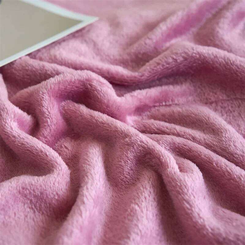 2024 new thickened autumn and winter solid color double-parcel milk fleece four-piece warm quilt cover bed sheet mattress kit H260312 - view 6