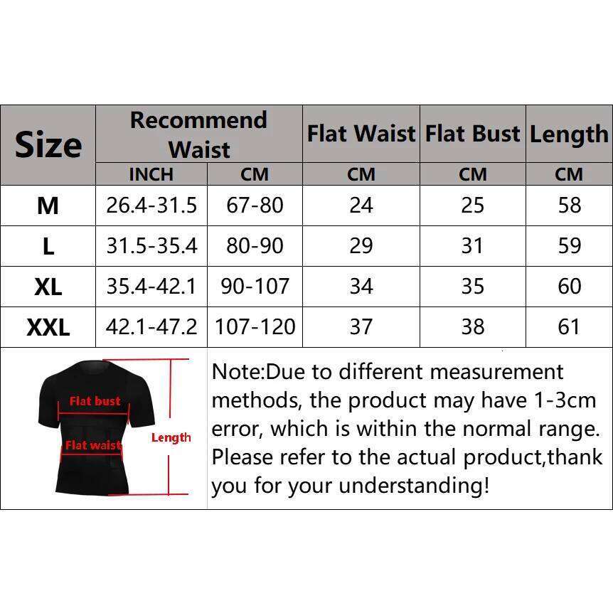 Mens Slimming Body Shaper Compression Shirt Tummy Control Slimmer Shapewear Gynecomastia Undershirt Posture Corrector Tops 26Y0313