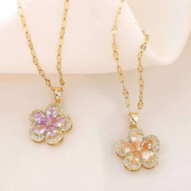 Artificial Gems cr Necklace women Stainless Steel Lips Neck Chain Female Necklaces Jewelry for Girl H260312