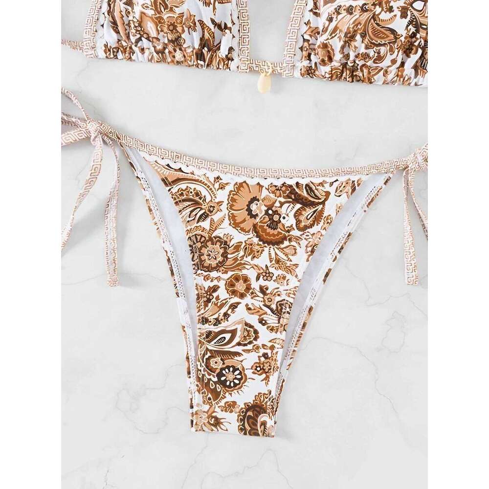 2025 Halter String Triangle Two Piece Bikini Women Swimwear Female Swimsuit Bathers Bathing Swimming Suit Beachwear Summer Y260303