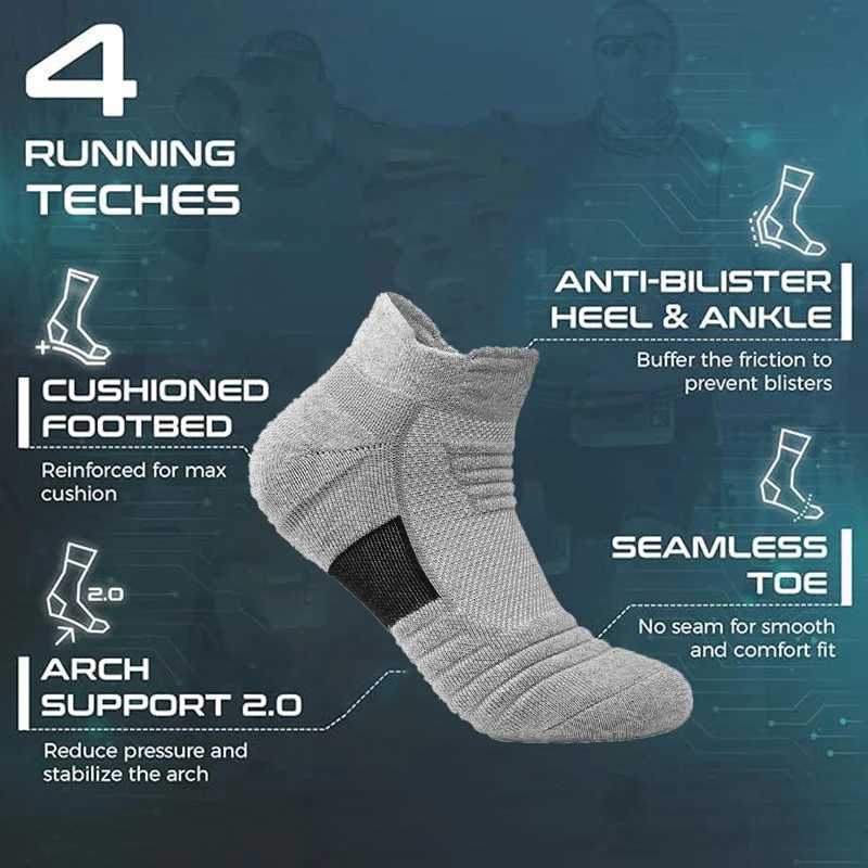 Sports Socks For Men Women Breathable Running Fitness Compression Socks Professional Marathon Quick Dry Socks Elastic towel sock D260313