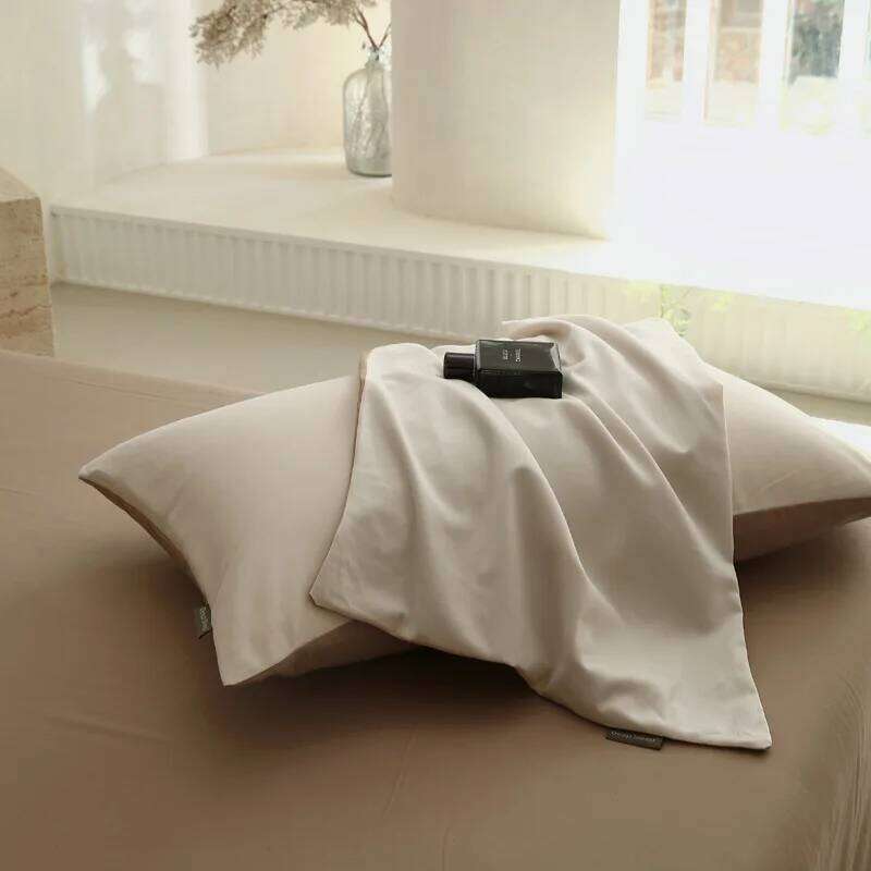 Class A light polished four-piece set of solid color long-staple cotton 100 & B home textiles H260312 - view 4