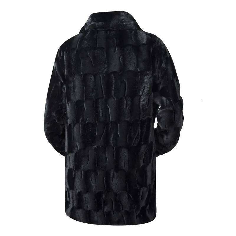 Cross border exclusive cotton coat with extended and thickened new suit collar, fur coat, men's long imitation mink Z260313