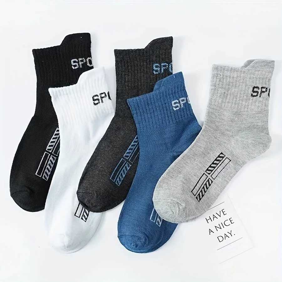 10/1 Pairs High Quality Mens Socks Casual Breathable Cotton Man Run Sports Socks Four Seasons Male Sox Gifts Plus Size 38-45 D260313
