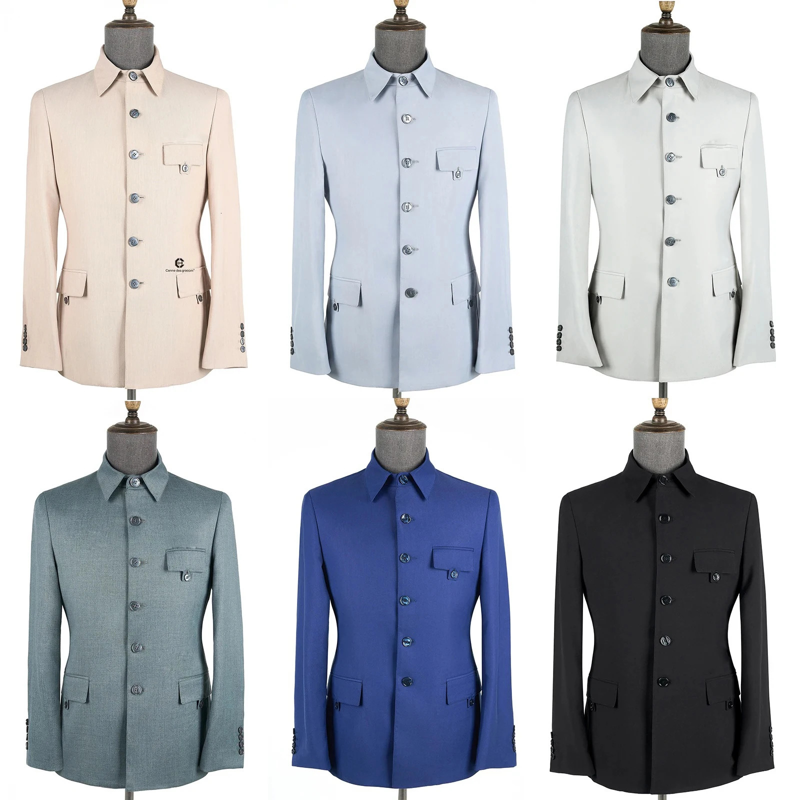 Safari Men Suits Official Daily Wear Stand Collar TailorMade Formal Casual Business Costume Homme 260313