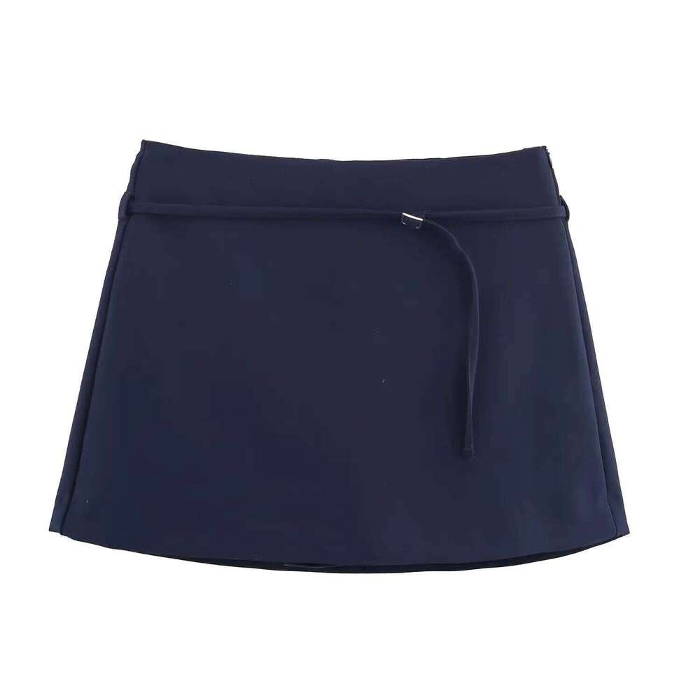 BSAY Autumn New Product Women's Wear 2025 Fashion Versatile Slim Straight Belt Decoration Mid Waist Skirts and Pants Z260314