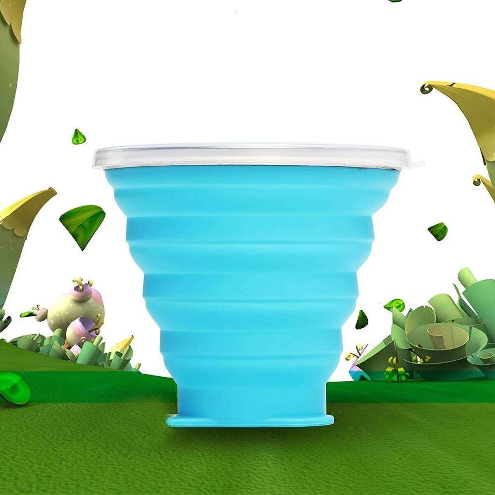 Blue Food Grade Good-looking Drinking Travel Portable Folding Mouthwash Cup One Pack Z260313