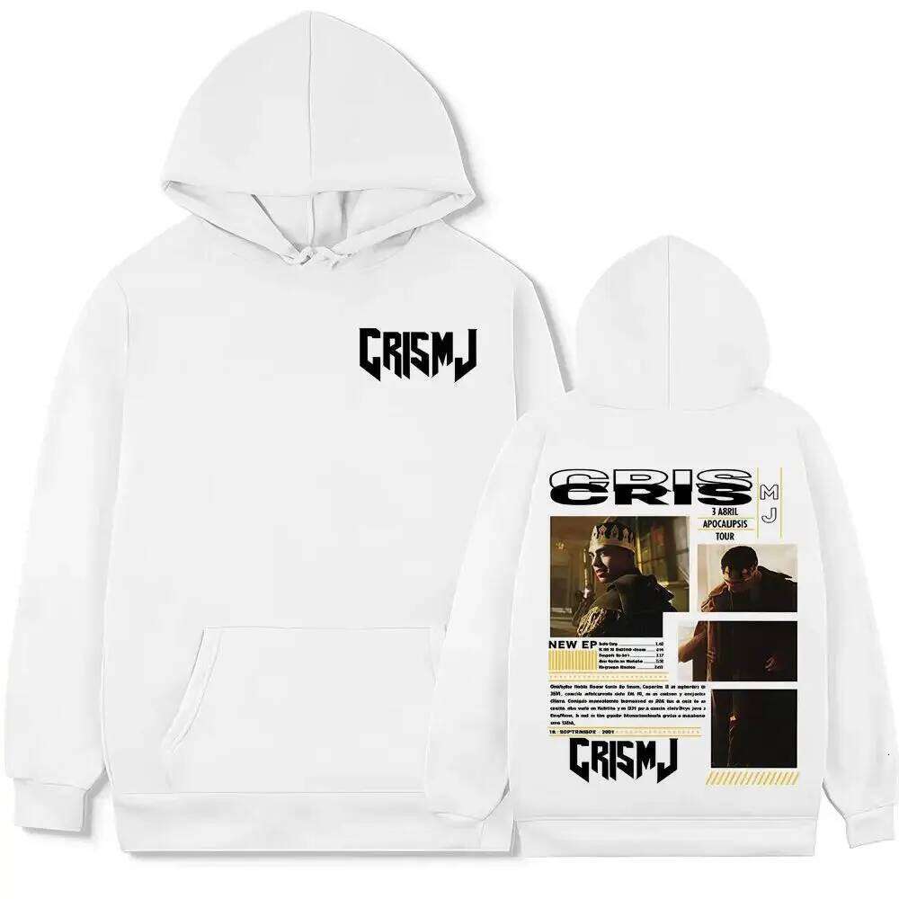 Y2K Fashion Hip Hop Retro Pprint Hoodie Rap Singer Cris Mj Paocaijsis Tour 2025 Autumn Winter Sweatshirts Unisex Z260314
