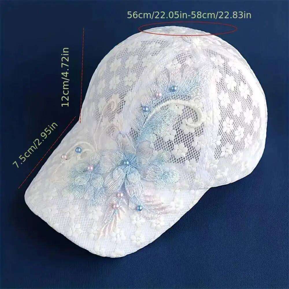 Korean Version Summer Thin Lace Duckbill Mesh Breathable Baseball Cap Trendy Sun Protection Sunshade Hat Z260313
