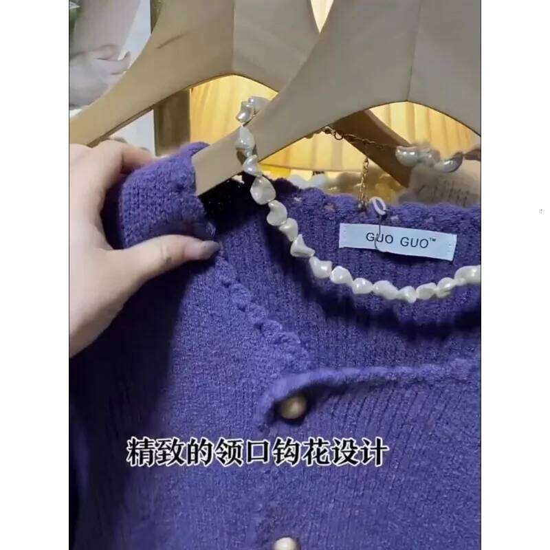 Sweater Women's Gentle Autumn and Winter New Design Loose Slim Knitted Cardigan Jacket Z260313