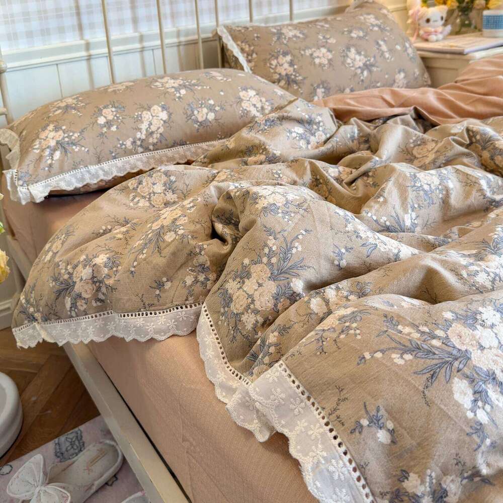 Floral Bed Sheets Princess Duvet Cover Bedding Set Room Decoration Birthday Gift Bedroom H260312 - view 7
