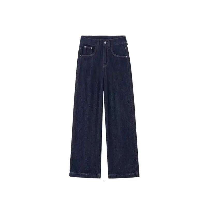 Comfortable Leisure Womens Straight Jeans Vintage Baggy Low Waist Y2K Wide Leg Loose Harajuku Blue Denim Pants Z260313