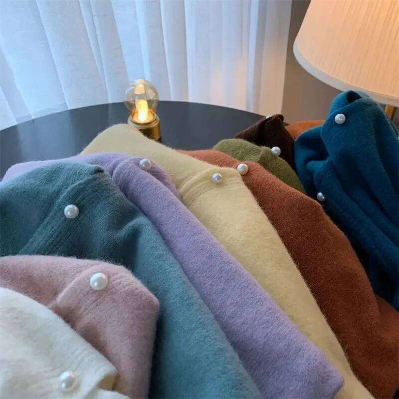 Solid Cardigan Sweater Fall Women Clothing Korean Fashion O-neck Long Sleeve Top Single Breasted Sweet Knitted Mujer Outerwear Z260313