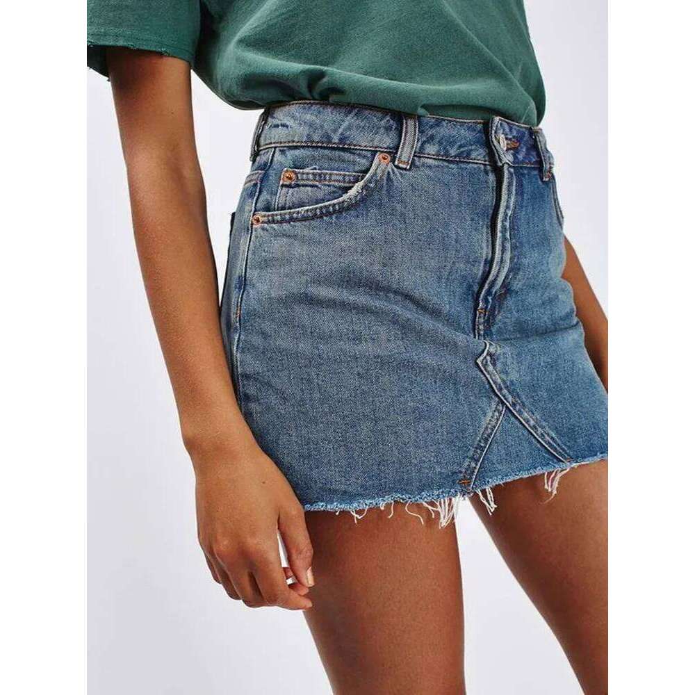 2025 New Women's Summer Denim Fashion Sexy Mini Star Same Style Short Jeans Skirt S-2XL Drop shipping Z260314