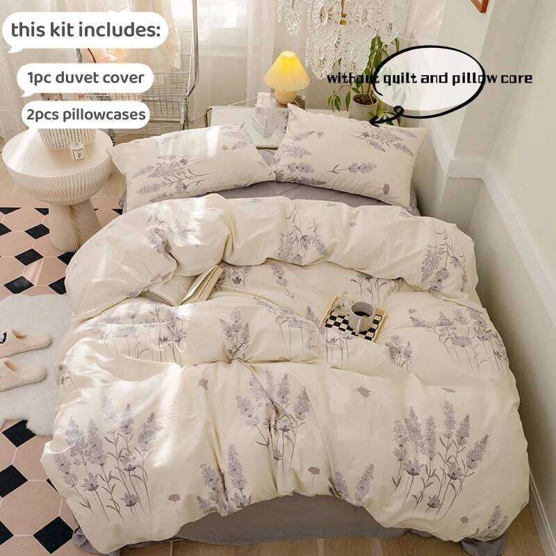 3pcs Floral Duvet Cover Set Pillowcases No Filling no flat sheet Twin Single Queen Size Girls Bedding Linen H260312 - view 4