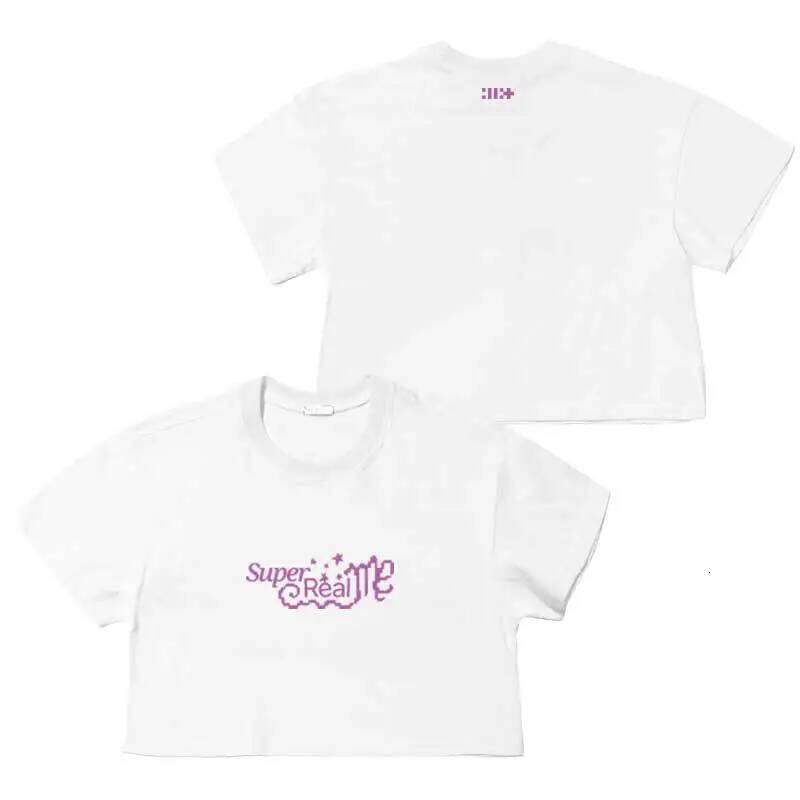 KPOP ILLIT SUPER REAL ME Album Oversized T Shirt Women Men YUNAH MINJU MOKA WONHEE IROHA 100% Cotton Short Sleeve Graphic Tees Z260314