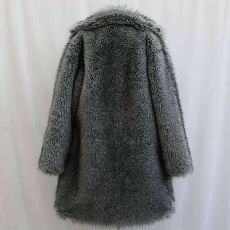 Men's Mink fur long Plus size winter thickened warm trench coat Z260313