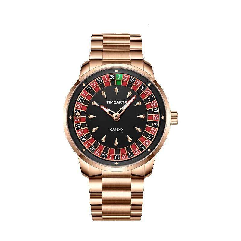 Kaleidoscope Roulette Men's Designer Watch Trendy and Unique Luminous Waterproof Leather Strap Wristwatch