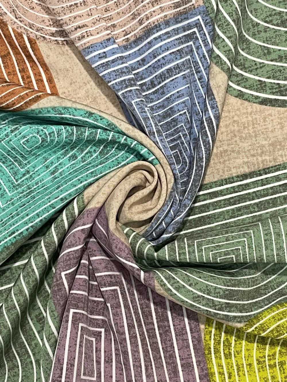 Womens Summer Geometric Printed Short-Sleeve Casual Shirt Dress Suitable for Daily WearT260314