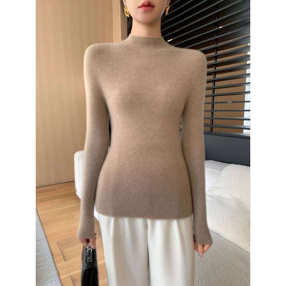 Fashion Woman Autumn Winter Sweater Elegant Female Merino Wool Knitwear Slim Pullover Cashmere Lady Long Sleeve Clothing Tops Z260313