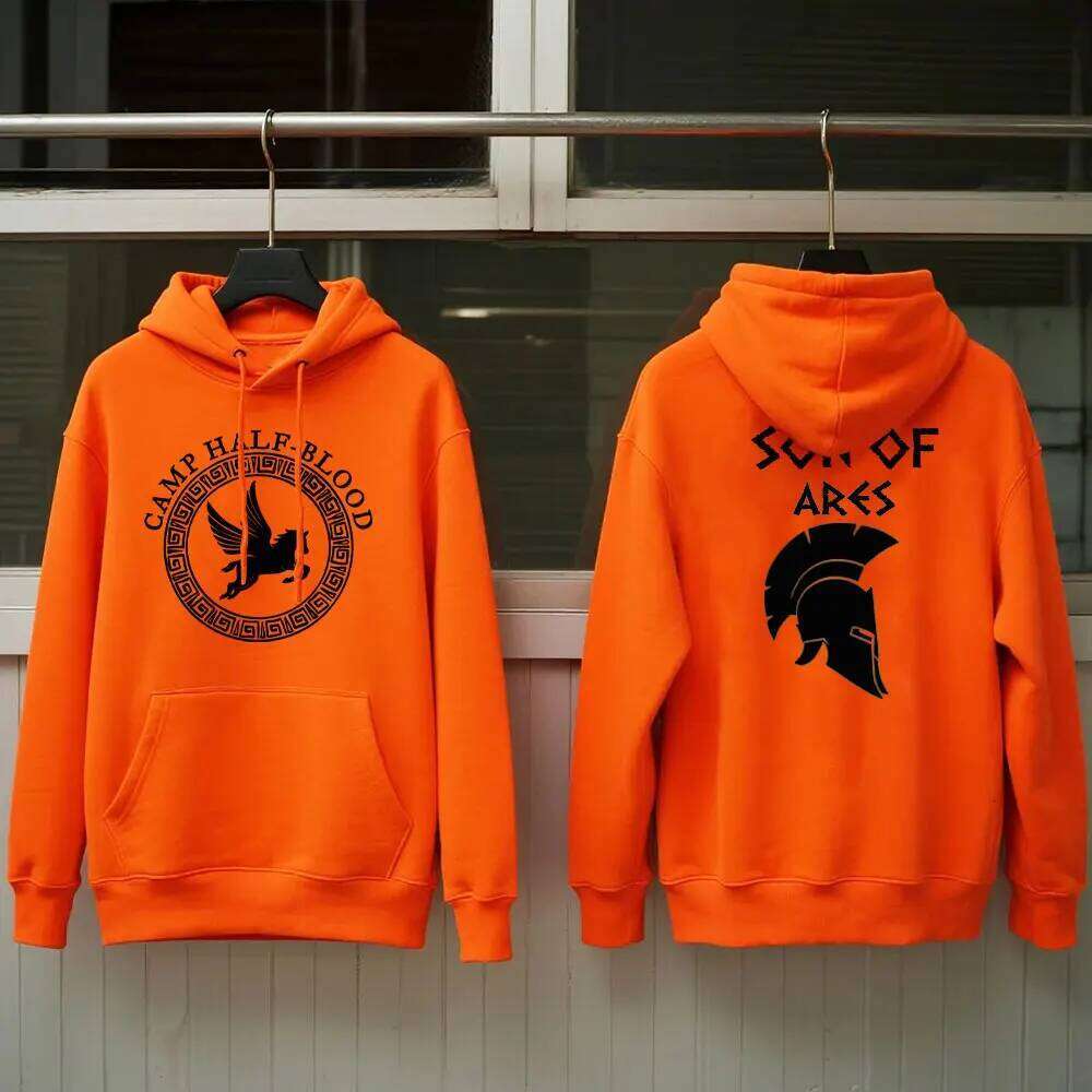 Blood Hoodie Fall Winter Essential Half Camp Game Men Women Orange Pullovers Poseidon of Son Halloween Sweatshirt Tops Z260314