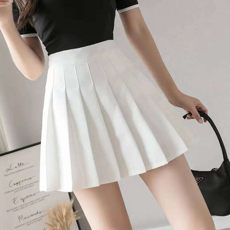 Skirt Vintage Dark Grey Mini Women Ruffles Pleated Sexy Shorts Skirts Female Fashion 2024 Streetwear Mujer Faldas Z260314