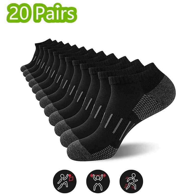 Mens Sport Socks Breathable Outdoor Running buffer thickenBasketball Socks Cotton Training Short Tube Socks For Man 1-20 Pairs D260313