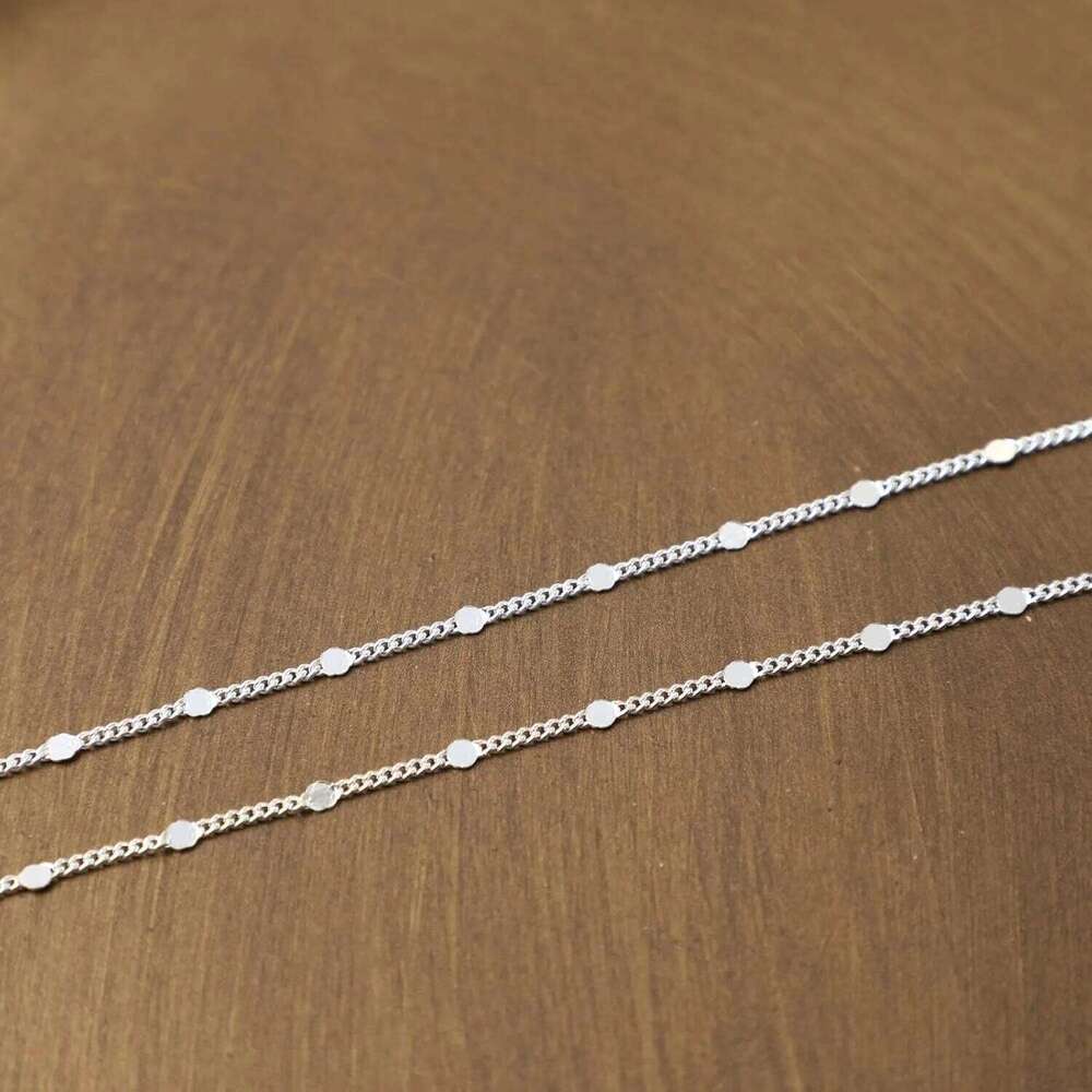 K Gold/Silver Plated Satellite Choker Shining Dots Station Sparkle Necklace Link Chain Exquisite Jewelry for women H260312